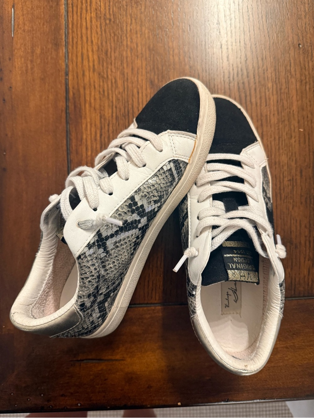 Vintage Havana Women’s Snake-Print Lace-Up Sneakers